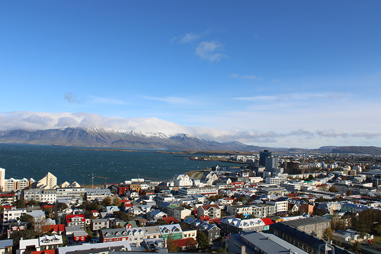 Uitzicht Hallgrimskirkja Kerk Reykjavik