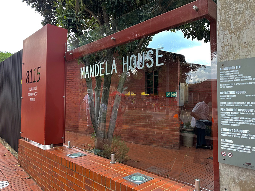 Ingang Mandela House Soweto Zuid-Afrika