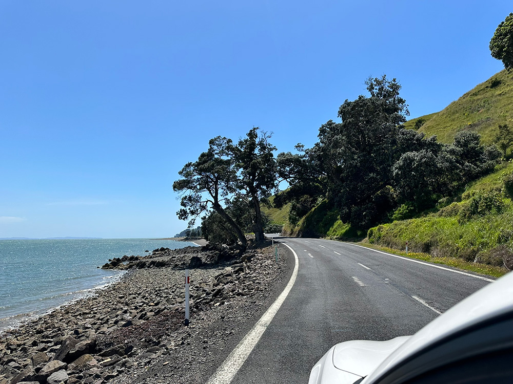 Autorijden langs de westkunt van Coromandel Nieuw-Zeeland