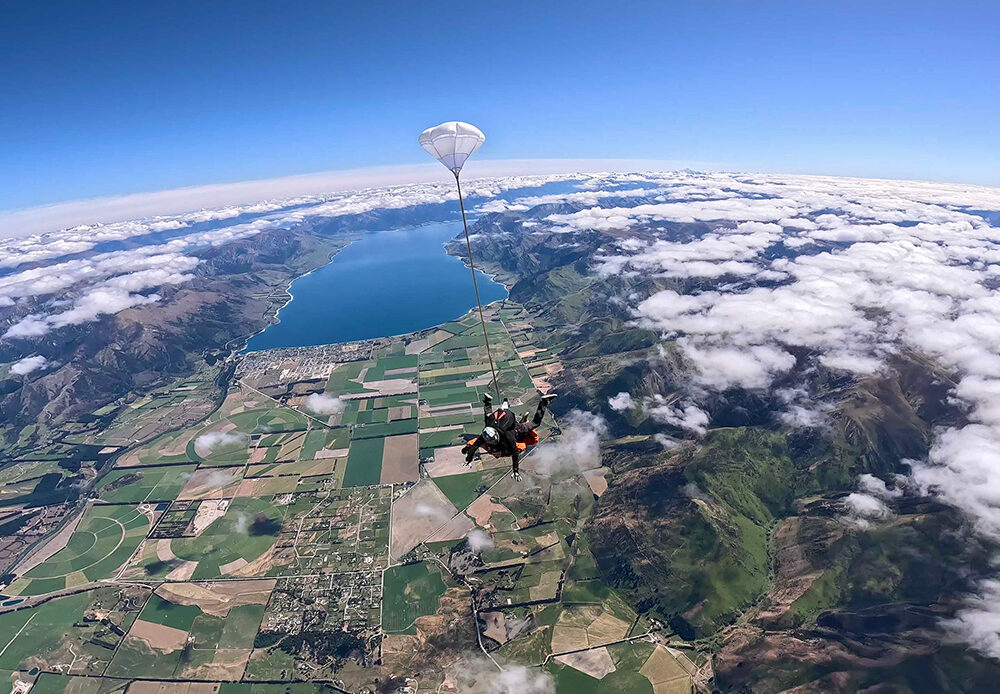 Skydiven bij Wanaka Nieuw Zeeland