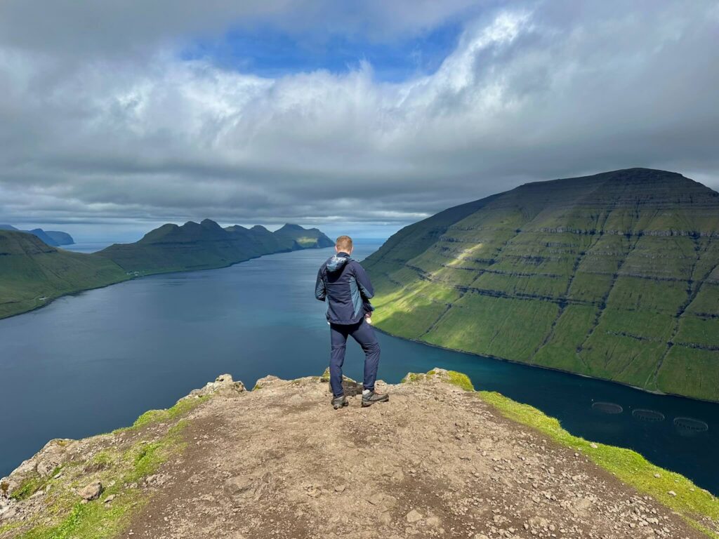 Klakkur hike bij Klaksvík korte klim, groots uitzicht