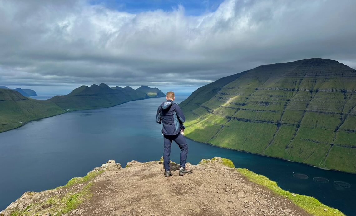 Klakkur hike bij Klaksvík korte klim, groots uitzicht