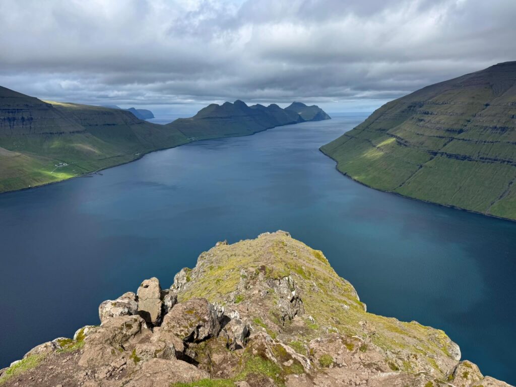 Klakkur hike bij Klaksvík korte klim, groots uitzicht